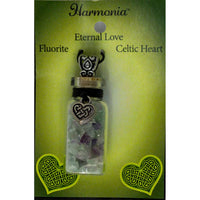 Eternal Love ~ Fluorite Chips w/ Celtic Heart Spell Jar