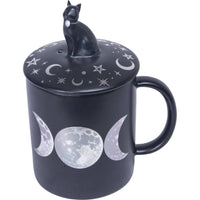 3 in 1 Ceramic Mug Candle & Incense - Moon Phases Design