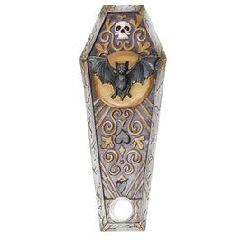 15406 Gothic Vampire Bat Coffin Incense Burner