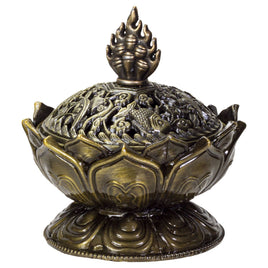 Metal Lotus Cone Incense Burner