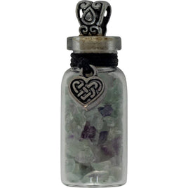 Eternal Love ~ Fluorite Chips w/ Celtic Heart Spell Jar