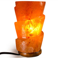 Funnel Shaped Salt Lamp  - 7.5" avg. - Cord, Bulb, Dimmer