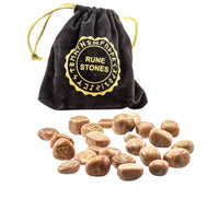 Peach Moonstone Gemstone Rune Sets With Velvet Bag