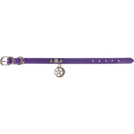 Vegan Leather Cat/Dog Collar - Triple Moon - Small