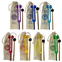 Tuning Forks Set (Weighted) ~ 7 Chakras w/ Bags