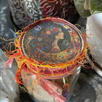 Woodland Fairy Good Fortune Jar: Crystals, Herbs, Hag Stone