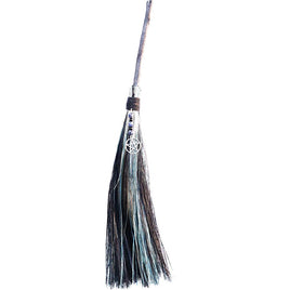Wicca Besom - Blue/ Black - Pentacle w/ Sodalite (Each)