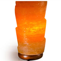 Funnel Shaped Salt Lamp  - 7.5" avg. - Cord, Bulb, Dimmer