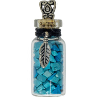 Dream Protection ~ Turquoise Chips w/ Feather Spell Jar