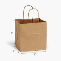 Brown Kraft Paper Retail Shopping Bags