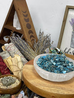 Natural Apatite Tumbled Stones, Real Crystal Chips