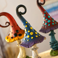 Magic Toadstool Mushrooms Home and Garden Decor Set of 3