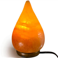 Tear Drop Shaped Salt Lamp  - 8" avg. - Cord, Bulb, Dimmer