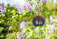 Glass Suncatcher 6in - Colorful Tree of Life (Each)