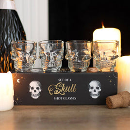 15832 4PC Skull Shot Glass Set
