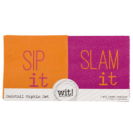 Cocktail Napkin Sip It- Slam It