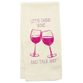Tea Towels - Wine Glass - Talk Shit