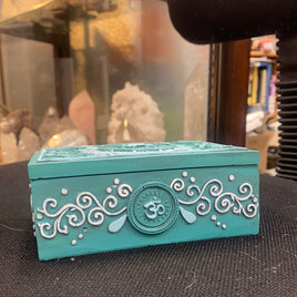 Ohm Trinket or Tarot box green
