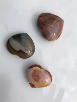Polychrome Jasper Puffy Heart