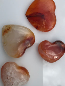 Carnelian Puffy Heart