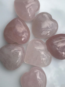 Rose Quartz Puffy Heart