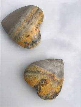 Bumble Bee Jasper Puffy Heart